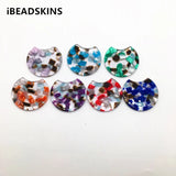 Round Acetic Acid Charms for Earrings - 50pcs/Lot