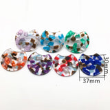 Round Acetic Acid Charms for Earrings - 50pcs/Lot