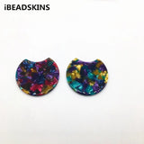 Acetic Acid Round-Shape Charms for Earrings - 50pcs