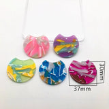 Acetic Acid Round-Shape Charms for Earrings 50pcs/lot