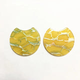 Acrylic Stripe Round-Shape Charms for Earrings DIY - 50pcs