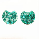 Jelly Acrylic Round-Shaped Charms with Sequins for DIY Earring Making