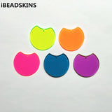 100pcs Neon Effect Round Charms for Earrings DIY