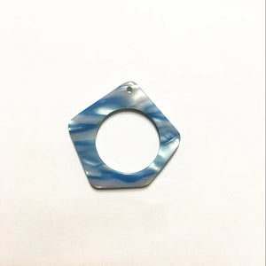 Acetic Acid Imitate Marble Texture Charms for Earring DIY