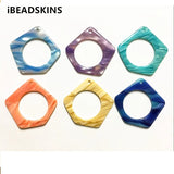 Acetic Acid Imitate Marble Texture Charms for Earring DIY