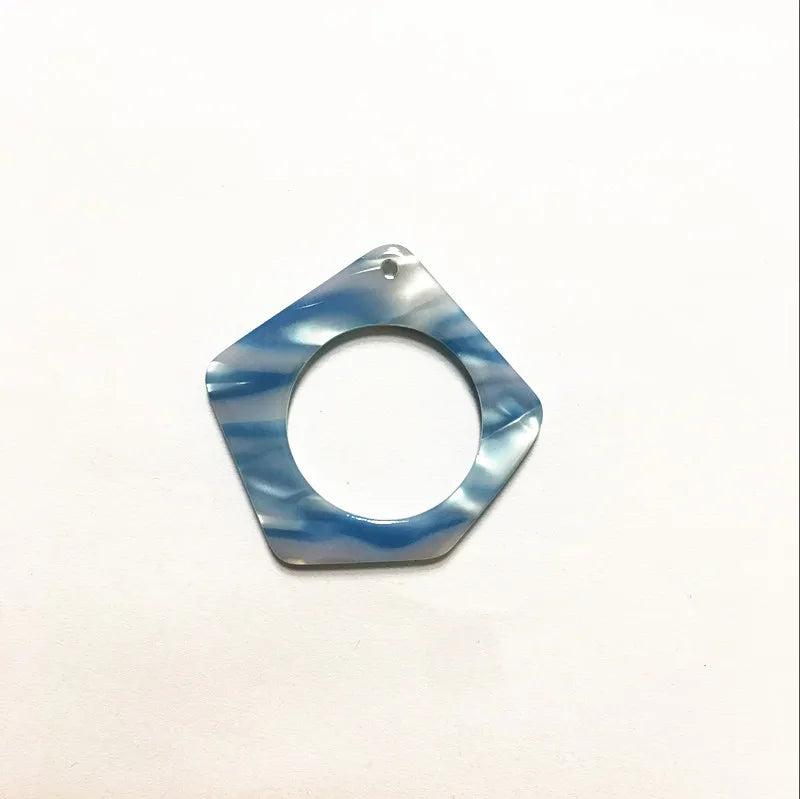 Acetic Acid Imitate Marble Texture Charms for Earring DIY