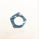 Acetic Acid Imitate Marble Texture Charms for Earring DIY