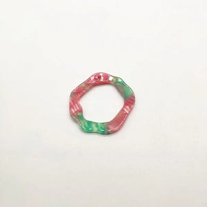 50pcs Rings-Shape Acetic Acid Charm for Stud Earrings - Earring Accessories
