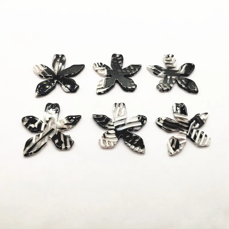 Acetic Acid Stripe Starfish Charm Earring Accessories 50pcs