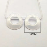 150pcs 38mm Clear Acrylic Glitter Round Beads for DIY Jewelry Making