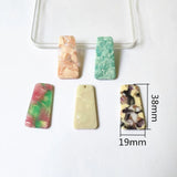 Trapezoid Acetic Acid Charm for Earrings DIY 50pcs
