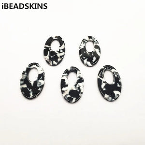 50pcs Oval Shape Charms for Earrings Making Jewelry Findings