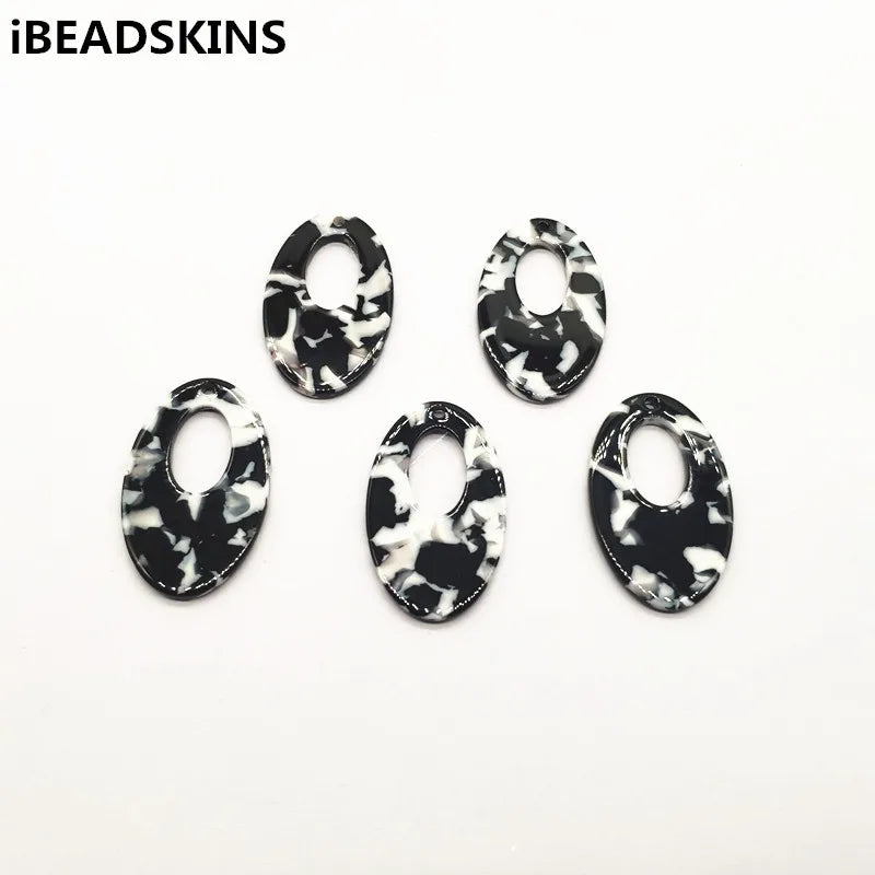 50pcs Oval Shape Charms for Earrings Making Jewelry Findings