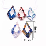 Acetic Acid Rhombus Charms for Earrings - 50pcs/lot