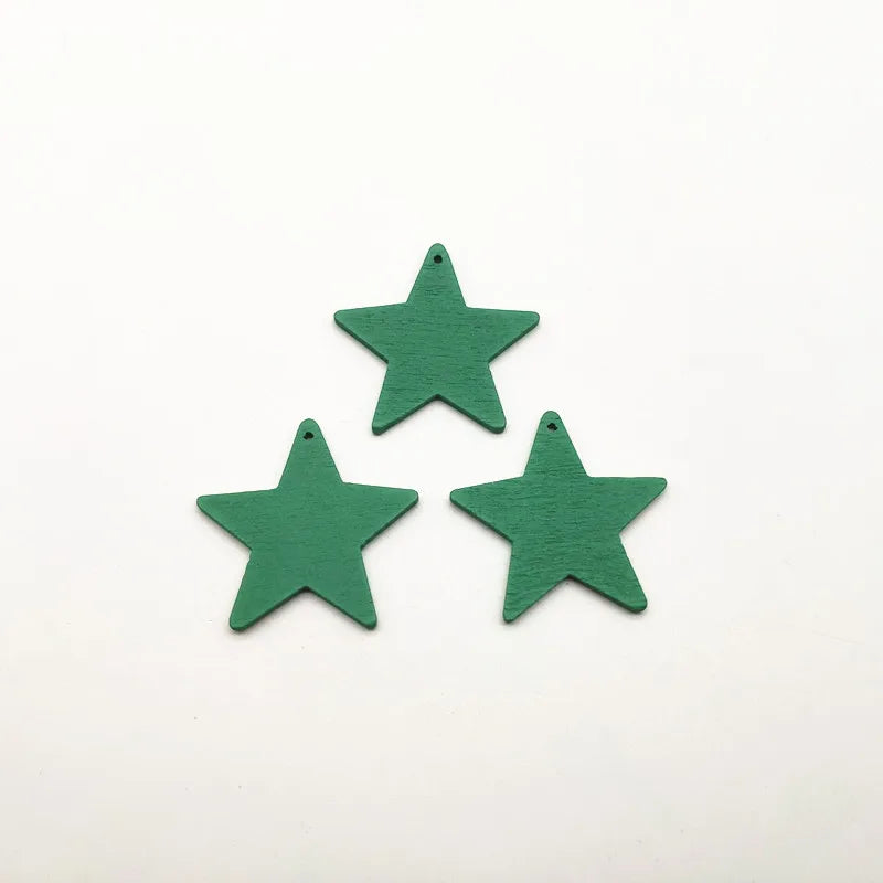 Wood Star Earring Charms 100pcs/lot for DIY Jewelry Making