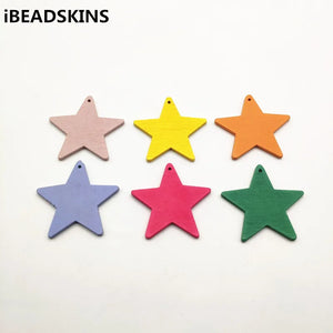 Wood Star Earring Charms 100pcs/lot for DIY Jewelry Making