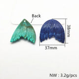 Acrylic Marble Fishtail Earrings Charm - DIY Jewelry Making