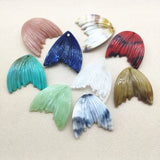 Acrylic Marble Fishtail Earrings Charm - DIY Jewelry Making