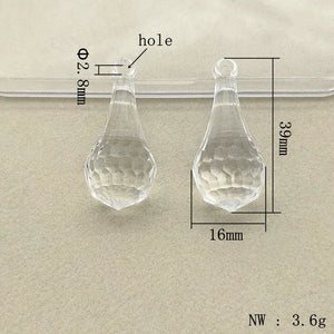 130pcs Clear Faceted Drop Shape Beads for DIY Jewelry Making