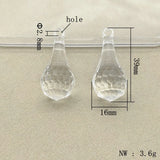 130pcs Clear Faceted Drop Shape Beads for DIY Jewelry Making
