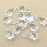 130pcs Clear Faceted Drop Shape Beads for DIY Jewelry Making