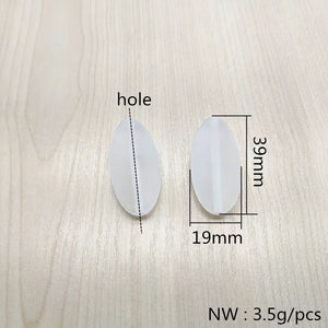 140pcs Clear Frosted Oval Shape Beads for Jewelry Making DIY