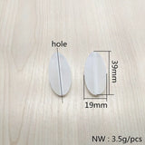 140pcs Clear Frosted Oval Shape Beads for Jewelry Making DIY