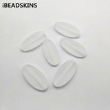 140pcs Clear Frosted Oval Shape Beads for Jewelry Making DIY