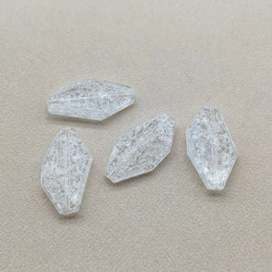 Acrylic Clear Crack Irregular Beads for Earrings - 100pcs