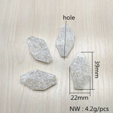 Acrylic Clear Crack Irregular Beads for Earrings - 100pcs