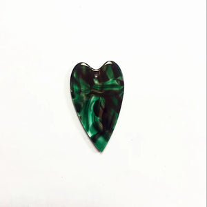 Acetic Acid Imitate Marble Stripe Heart Charms for Earring DIY