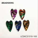 Acetic Acid Imitate Marble Stripe Heart Charms for Earring DIY