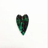 Acetic Acid Imitate Marble Stripe Heart Charms for Earring DIY