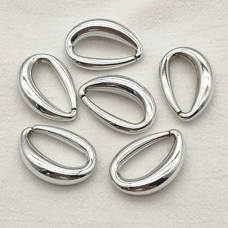 100pcs UV Plating Oval-shape Beads DIY Jewelry Findings
