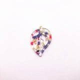 50pcs/lot Acetic Acid Leaf Charms for Earrings - Jewelry Making Accessories