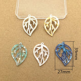 Acetic Acid Leaf Charms for Earrings - 50pcs/lot