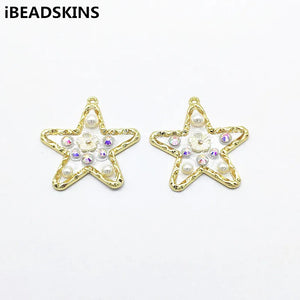 Enamel Star Shape Charm for Earrings - 50pcs - DIY Jewelry Findings