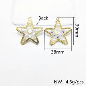 Enamel Star Shape Charm for Earrings - 50pcs - DIY Jewelry Findings