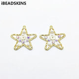Enamel Star Shape Charm for Earrings - 50pcs - DIY Jewelry Findings