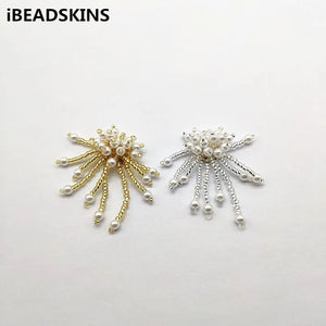 Hand Weave Mini Glass Pearls Charm for Earrings DIY