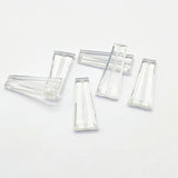 Acrylic Trapezoidal Beads 40x16mm 150pcs Clear Jewelry Making