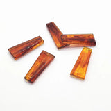 Acrylic Trapezoidal Beads 40x16mm 150pcs Clear Jewelry Making