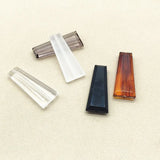 Acrylic Trapezoidal Beads 40x16mm 150pcs Clear Jewelry Making