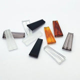 Acrylic Trapezoidal Beads 40x16mm 150pcs Clear Jewelry Making