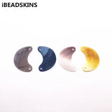 Acrylic Moon-Shaped Earring Charms, 40x27mm, 50pcs
