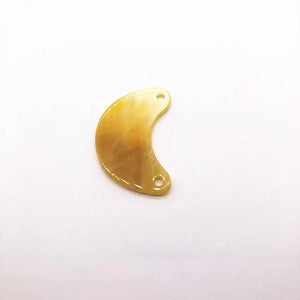 Acrylic Moon-Shaped Earring Charms, 40x27mm, 50pcs