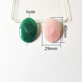 40x29mm Acrylic Marble Oval Beads for Jewelry DIY