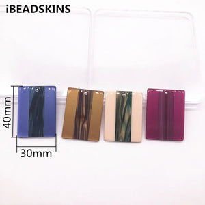 Acetic Acid Double Rectangle Earrings Accessories 20pcs