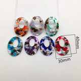 50pcs Acetic Acid Oval Charms for Earrings/Jewelry Making
