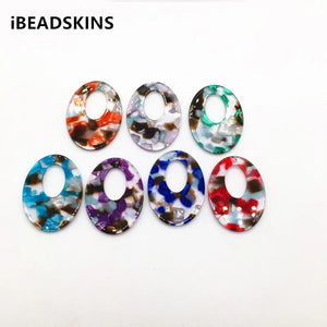 50pcs Acetic Acid Oval Charms for Earrings/Jewelry Making